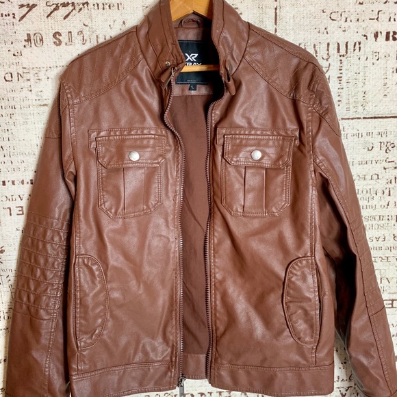 XRAY Jackets & Coats Xr Xray Jeans Moto Faux Leather Bomber Jacket